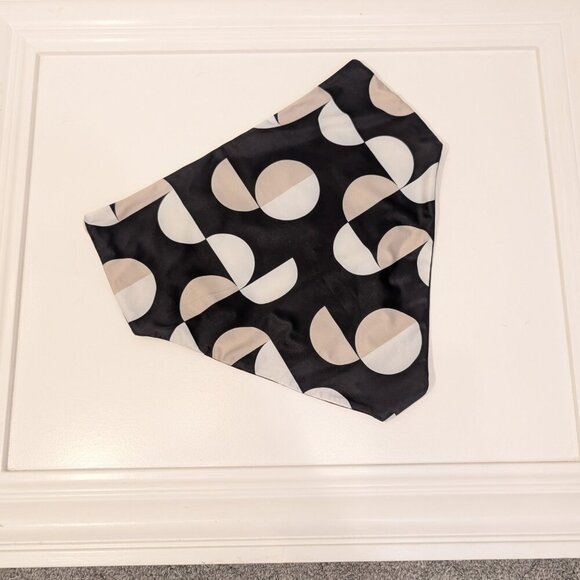 Baiia Bikini Bottom Reversible High Waist Black Neutral Pattern - Size 14 - Picture 2 of 9